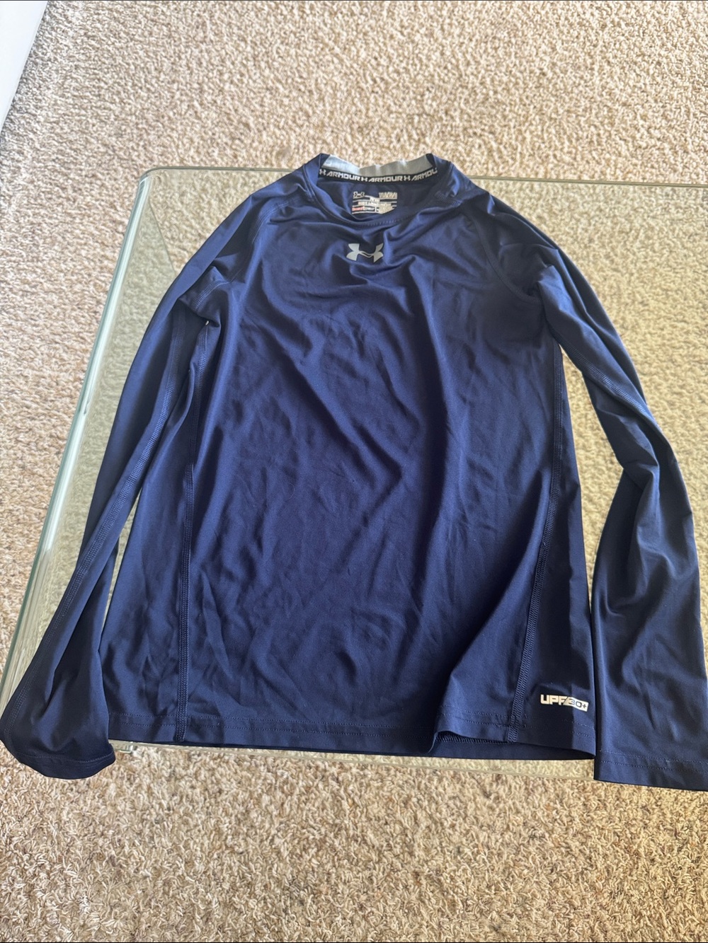 Under Armour Navy Blue Long Sleeve HeatGear Top